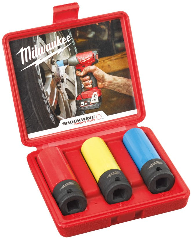 Milwaukee Set automotive doppen Automotive 3pcs socket set - 4932451568
