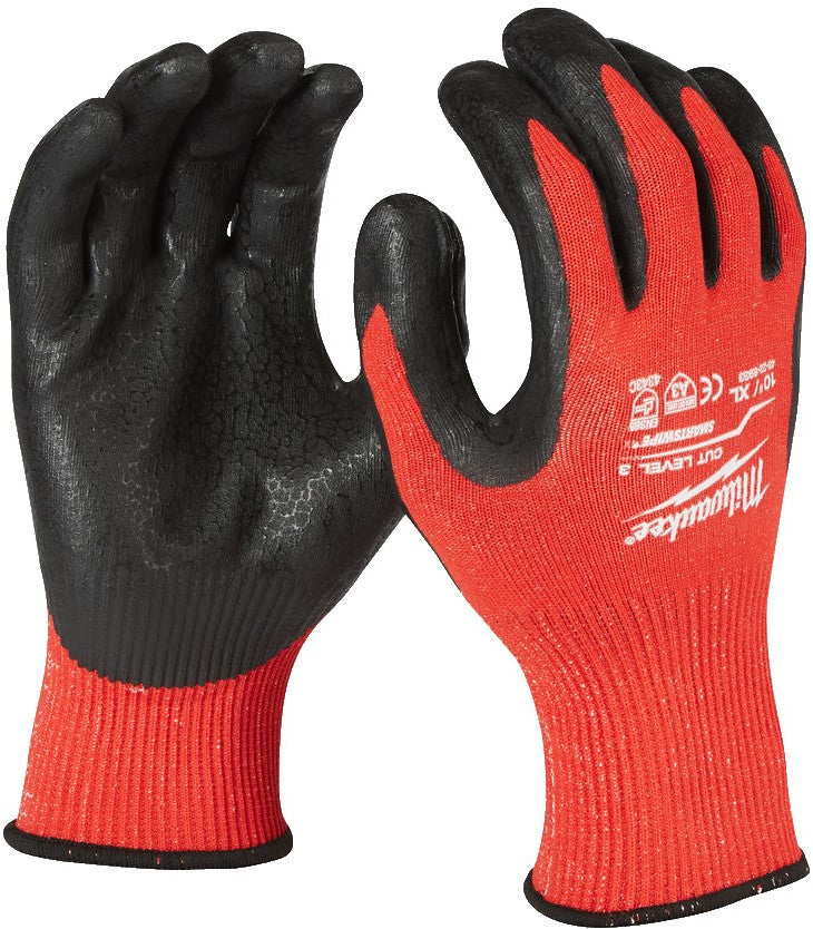 Milwaukee cut class 3 dipped gloves. Cut Level 3 Gloves - XXL / 11 - 1pc - 4932471423