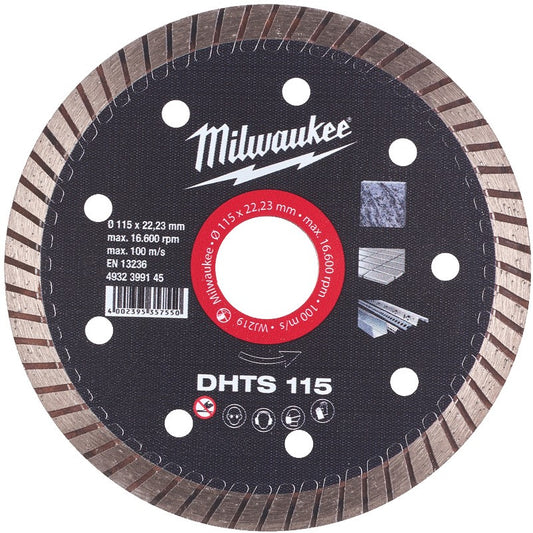 Milwaukee Diamantdoorslijpschijven DHTS DHTs 115 mm - 1 st - 4932399145