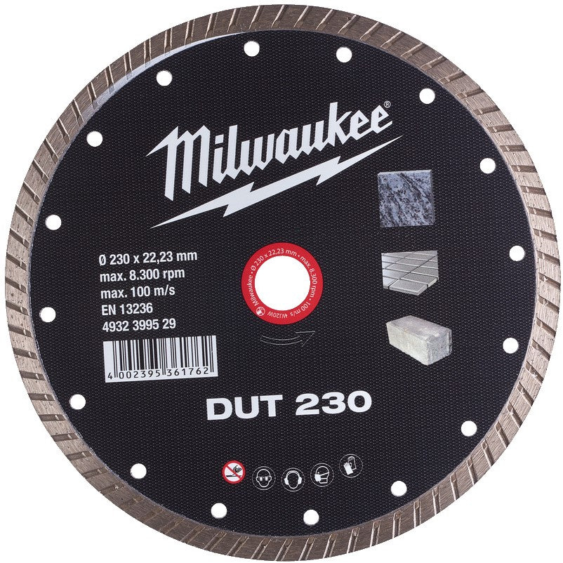 Milwaukee Diamantdoorslijpschijven DUT DUT 230 mm - 1 st - 4932399529