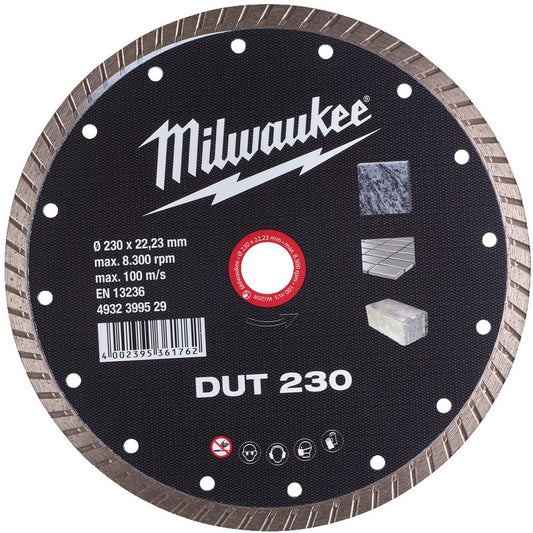 Milwaukee Diamantdoorslijpschijven DUT DUT 230 mm - 1 st - 4932399529