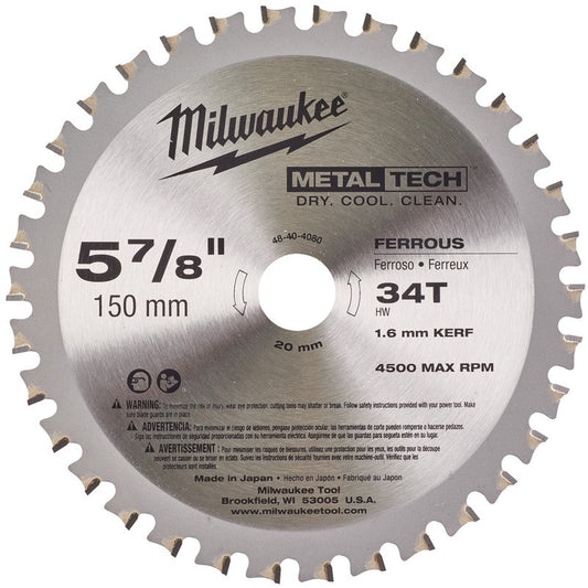Milwaukee Cirkelzaagbladen voor metaal F 150 x 20 x 34 - 1 st - 48404080