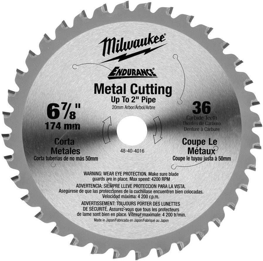 Milwaukee Cirkelzaagbladen voor metaal F 174 x 20 x 36 - 1 st - 48404016