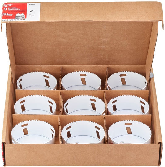 Milwaukee Hole Dozer™ Lochsägen Großpackungen Lochdozer Lochsäge – 102 mm – 9 Stück – 49565200