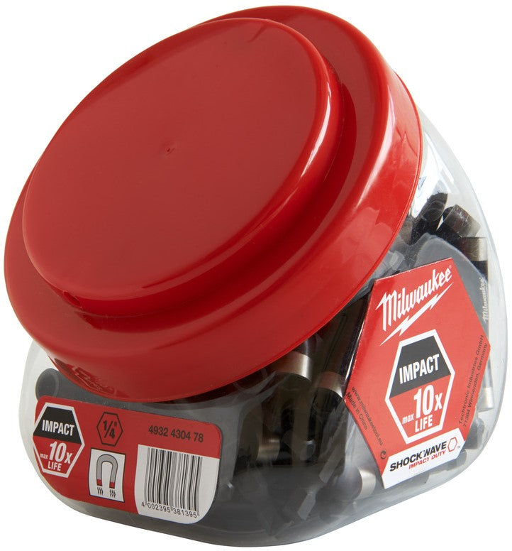 Milwaukee Magnetischer Bithalter Magnetischer Bithalter 60 mm - Marmeladenglas (100 Stück) - 1 Stück - 4932430478