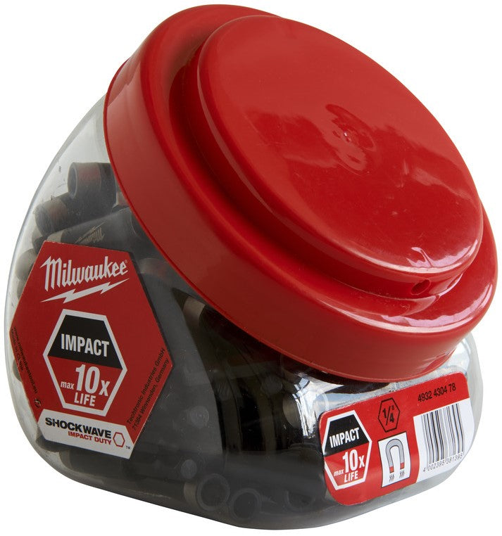Milwaukee Magnetischer Bithalter Magnetischer Bithalter 60 mm - Marmeladenglas (100 Stück) - 1 Stück - 4932430478