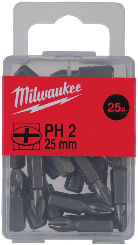 Milwaukee Screw bits PH 2 x 25 mm - 25 pieces - 4932399587