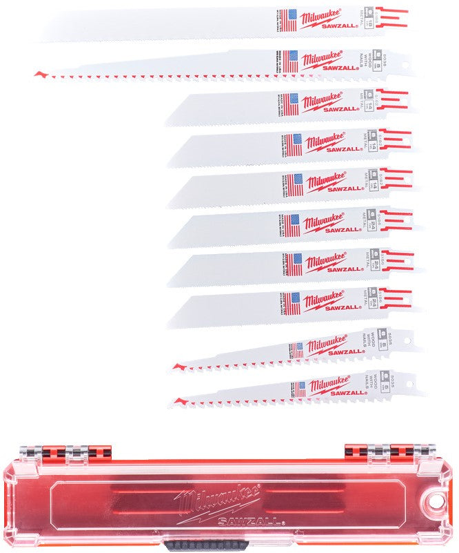 Milwaukee Set Sawzall ® Säbelsägeblätter. Sawzall-Klingensatz - 10-teilig - 49222211