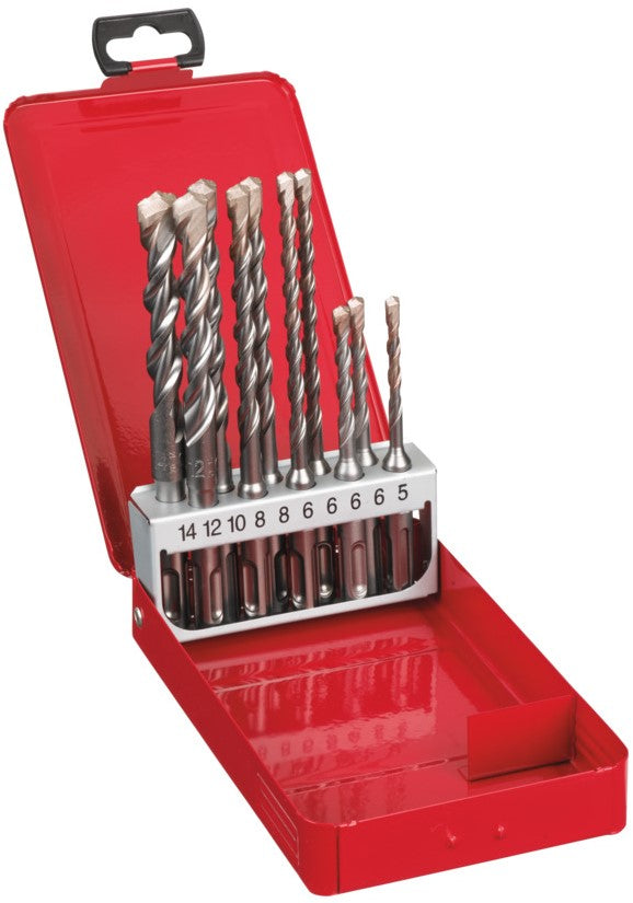 Milwaukee Set SDS-plus Hammerbohrer - Schneiden 2 Seiten / Kassetten SDS-Plus M2 Set - 10 Stück - 4932352340