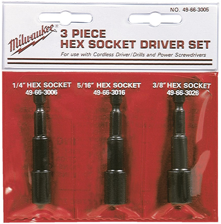 Milwaukee System Accessories - Screwdriver Set 6, 8, 10 mm - 3 pc - 49663004