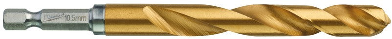 Milwaukee Metal Drill Bit Shockwave HSS-G Tin Red Hex Shockwave HSS-G TiN Red Hex 10.5 mm - 1 pc - 48894724