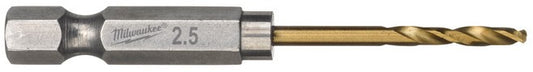 Milwaukee Metallbohrer Shockwave HSS-G Tin Red Hex Shockwave HSS-G TiN Red Hex 2,5 mm – 2 Stück – 48894704
