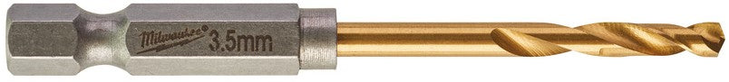 Milwaukee Metaalboor Shockwave HSS-G Tin Red Hex Shockwave HSS-G TiN Red Hex 3,5 mm - 2 stuks - 48894707