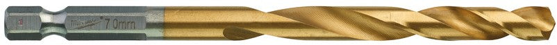 Milwaukee Metallbohrer Shockwave HSS-G Tin Red Hex Shockwave HSS-G TiN Red Hex 7 mm – 1 Stück – 48894717