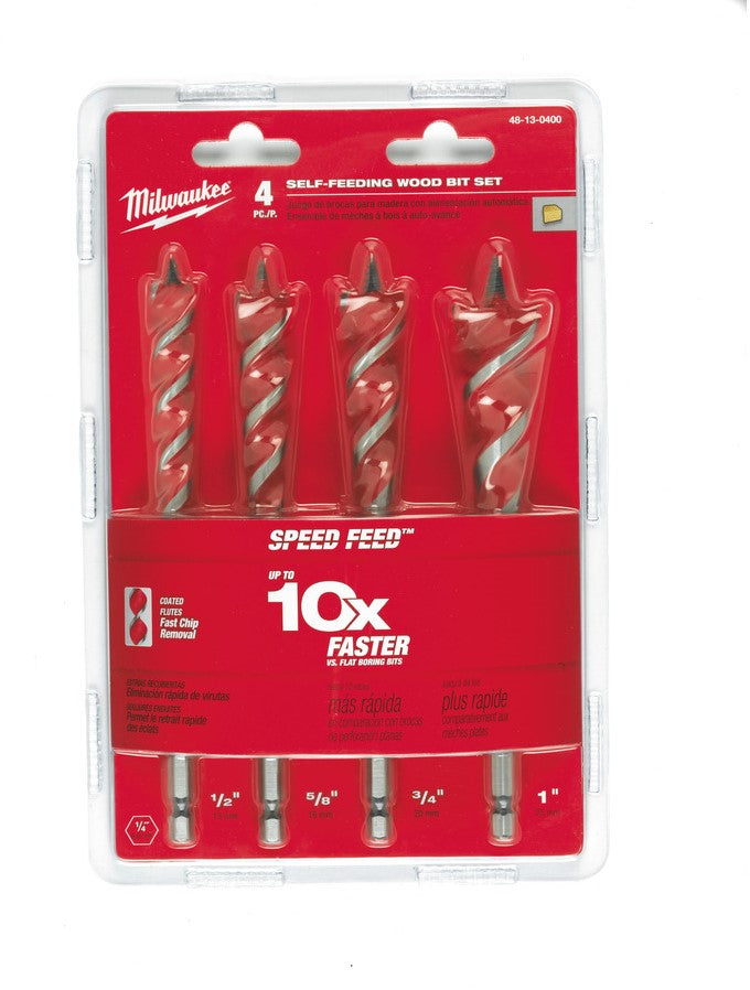 Milwaukee Speed Feed ™ houtboren / Sets SPFD Set - 4 stuks - 48130400