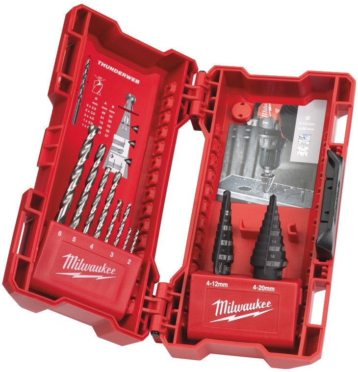 Milwaukee Step &amp; Drill Combo Set (10pc) - 48899350