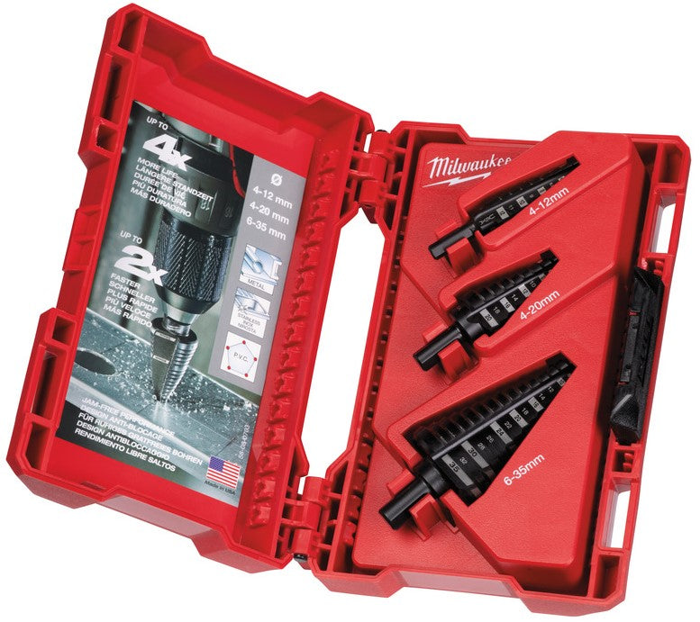 Milwaukee Step drill set (3pc) - 48899399