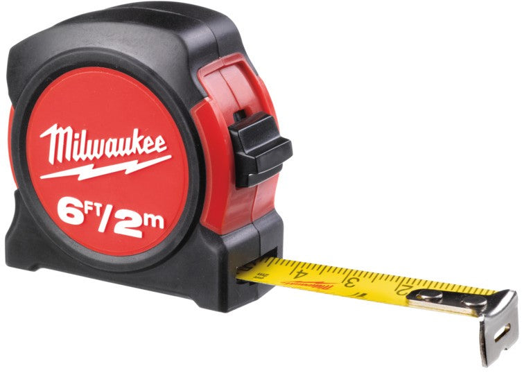 Milwaukee Maßband – 2 m/6' Maßband NICHT magnetisch Metrisch/Imperial 2 m/6 Fuß – 48225502