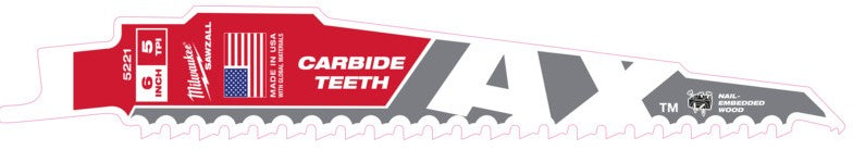 Milwaukee Hout met nagels: Heavy Duty AX Carbide sloopzaagbladen TCT AX 150-1 pc - 48005221