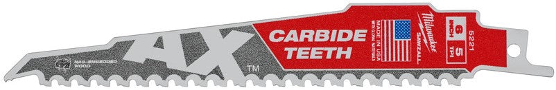 Milwaukee Hout met nagels: Heavy Duty AX Carbide sloopzaagbladen TCT AX 150-5 stuks - 48005521