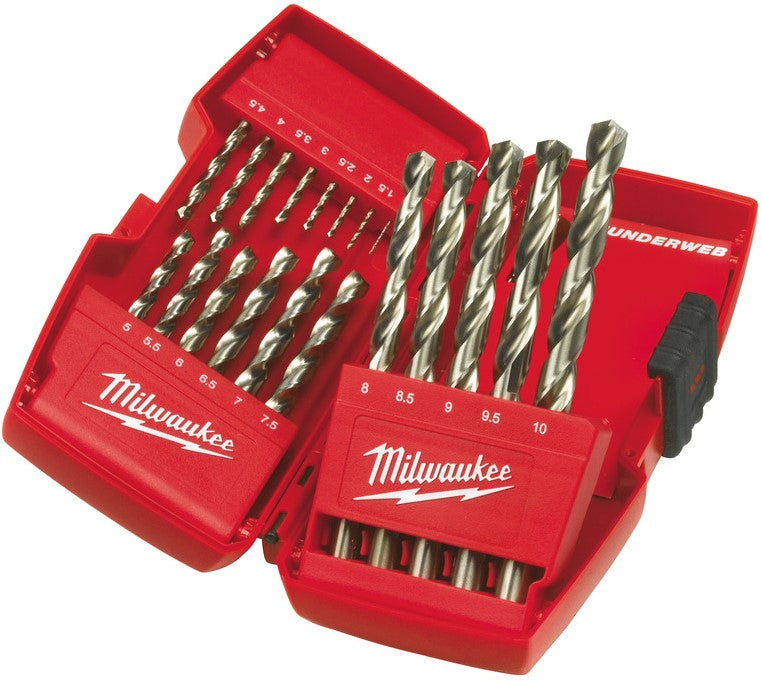 Milwaukee THUNDERWEB metaalboren - DIN 338 - cassettes TW Set (DIN 338) - 19 stuks - 4932352374