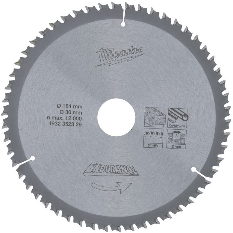 Milwaukee Circular saw blades for hand tools WWF 184 x 30 x 54 - 1 pc - 4932352329