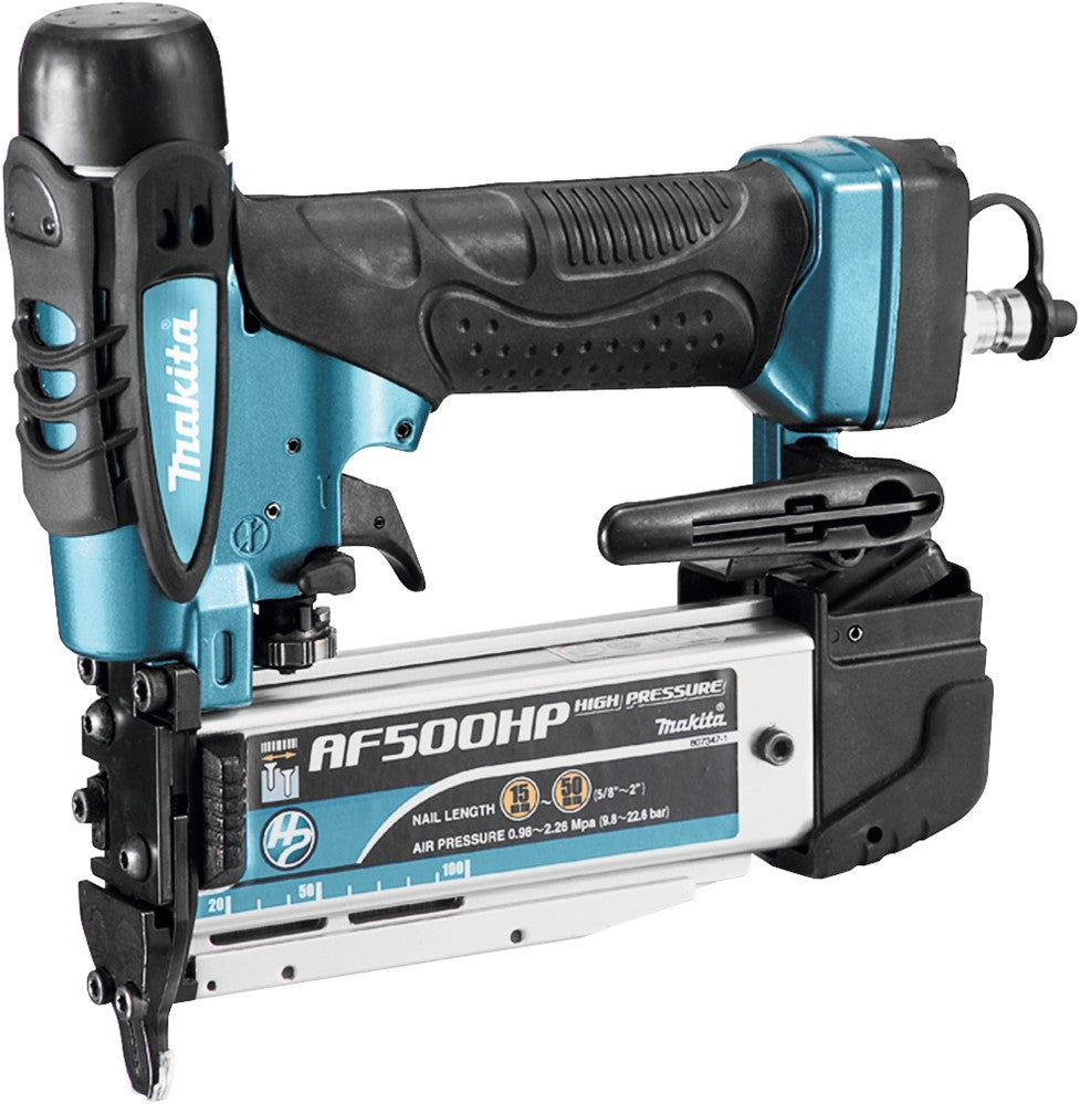 Makita AF500HP 22 bar HP pin tacker in koffer