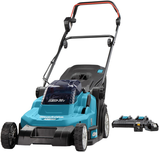 Makita DLM432PT2 Akku-Rasenmäher 2x18V 5.0Ah 43cm