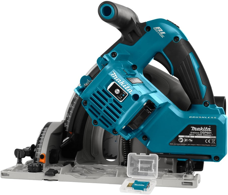 Makita DSP601ZJU2 2x18 V Plunge Circular Saw 165 mm in Mbox Loose Body in Mbox