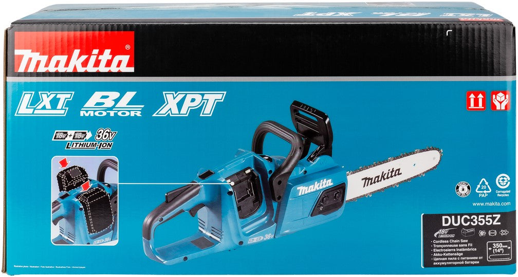 Makita DUC355Z 2x18 V Kettingzaag 35 cm Losse Body