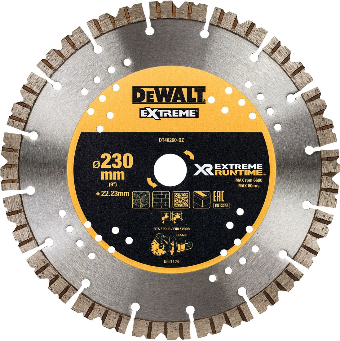 DT40260 Diamond saw blade 230x22mm