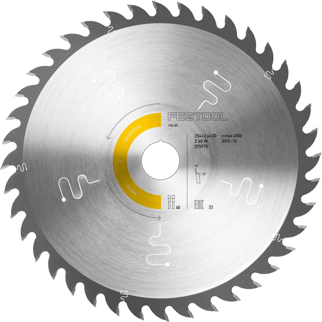 Festool Universal saw blade 254x2.4x30 W40 575975