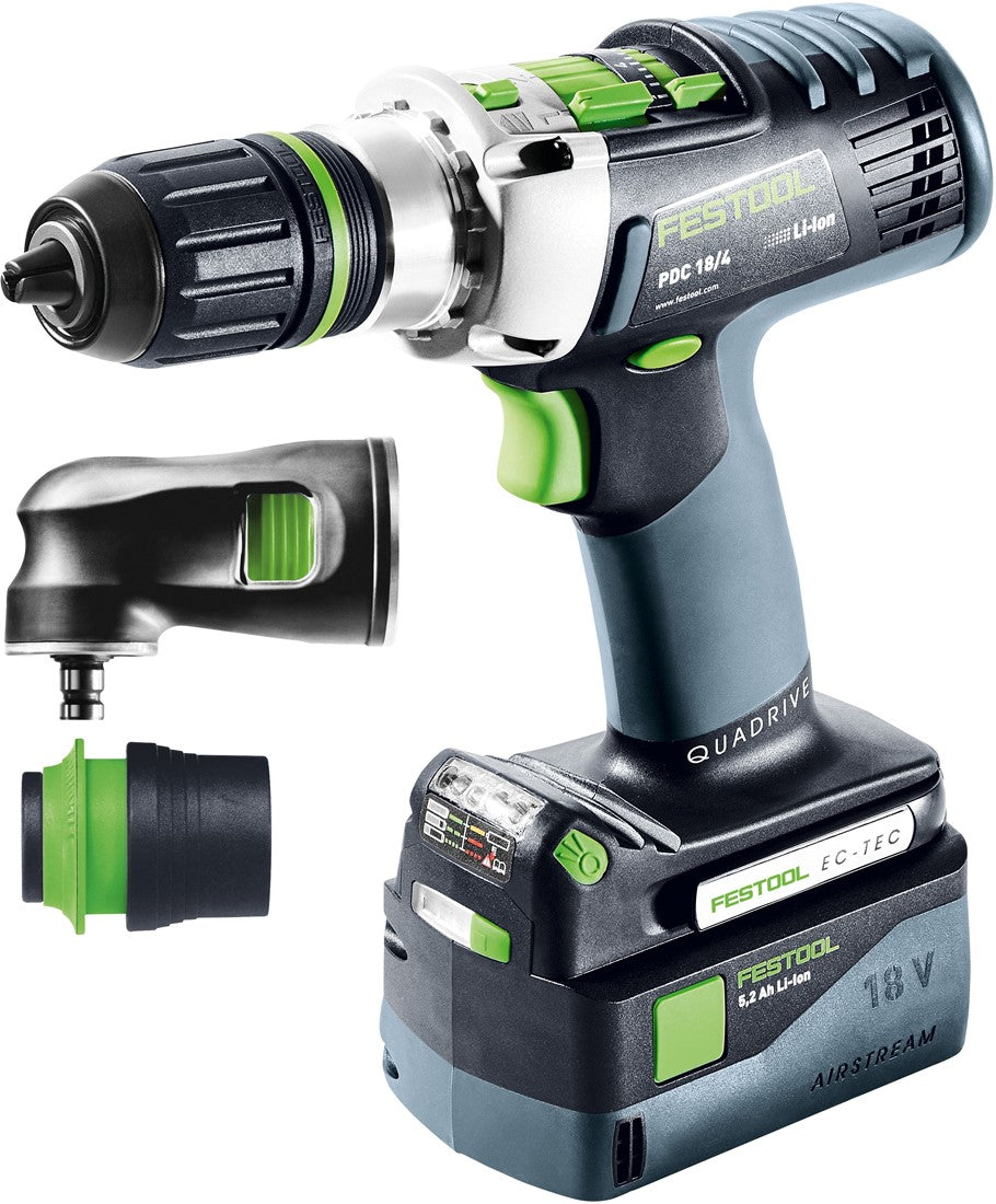 Festool PDC 18/4 5.2/4.0 I-Set-SCA QUADRIVE Cordless impact drill 576468