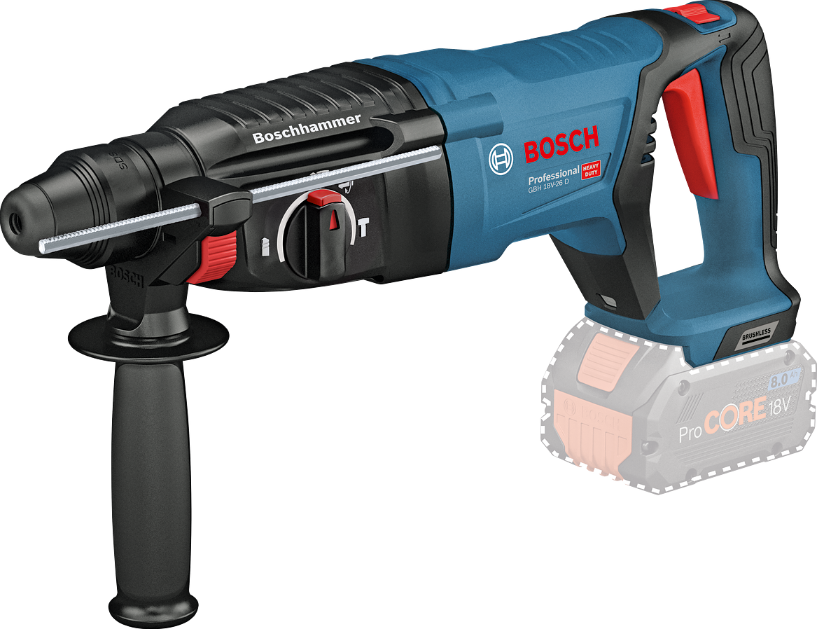 Bosch Professional GBH 18V-26 D Accu boorhamer 18V 2,6J Losse Body In Koffer - 0611916000