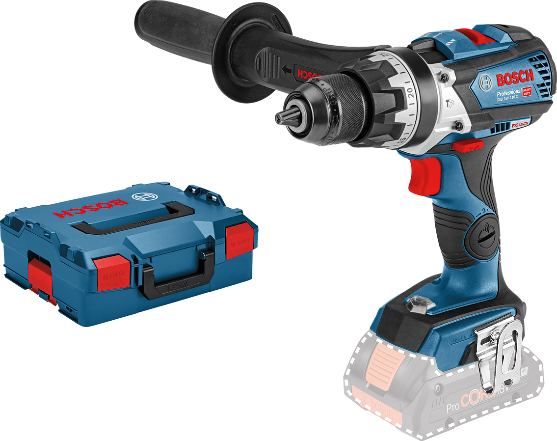 Bosch Professional GSB 18V-110 C Cordless Impact Drill 18V Loose Body In L-Boxx - 06019G030A