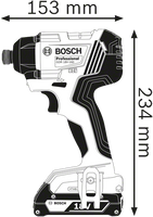 Bosch Professional GDR 18V-160 Accu slagschroevendraaier 18V 2,0Ah Li-Ion In L-Boxx - 06019G5100