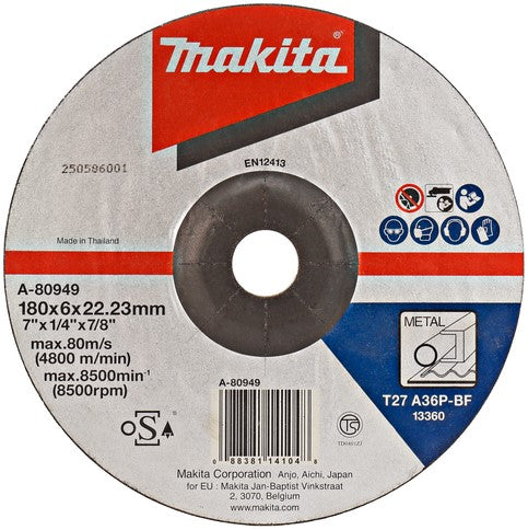 Makita A-80949 Grinding disc 180x6.0mm steel