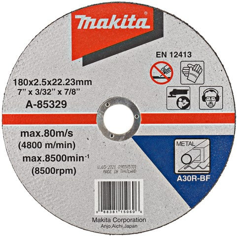 Makita A-85329 Cutting disc 180x2.5x22.23mm steel