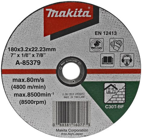 Makita A-85379 Trennscheibe 180x3,2x22,23mm Stein