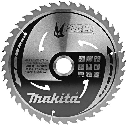 Makita B-08121 Saw Mforce 235x30x2.3 40T 15g