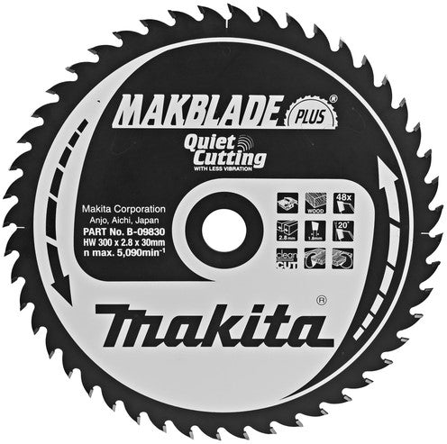 Makita B-09830 Sägeblatt Q+C 300x30x2,8 48T 20g
