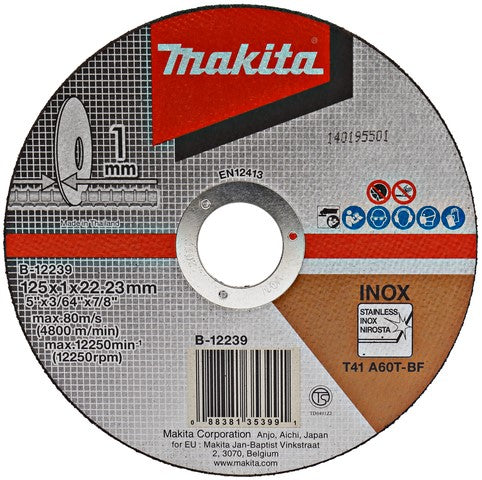 Makita B-12239 Trennscheibe 125x22,23x1,0mm Edelstahl