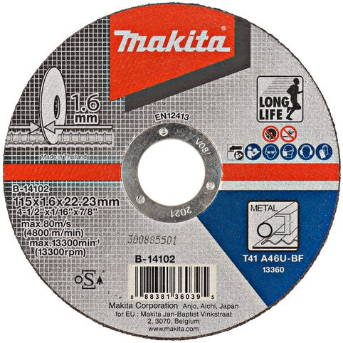 Makita B-14102 Trennscheibe 115x1,6x22,23mm Stahl