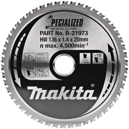 Makita B-21973 Säge Stahl 136x20x1,4 50T -15g