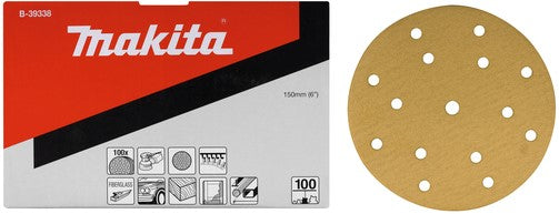 Makita B-39338 Schuurschijf 150mm K100 Yellow Velcro