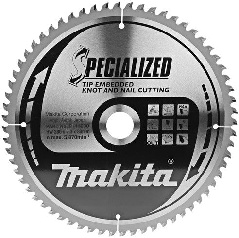 Makita B-40630 Sawb TipE 260x30x2,3 64T 5g