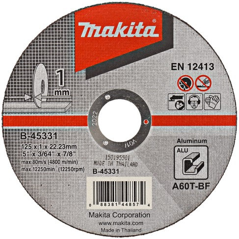 Makita B-45331 Cutting disc 125x22.23x1.0mm aluminum