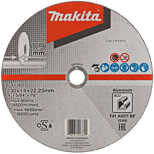 Makita B-45369 Doorslijpschijf 230x1,9x22,23mm aluminium