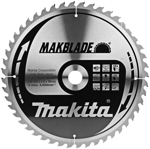 Makita B-46187 Zaagb hout 315x30x2,8 48T 10g