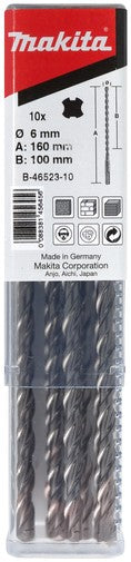 Makita B-47684-10 P2S:SDS-PLUS Bohrer 12x210mm 10St